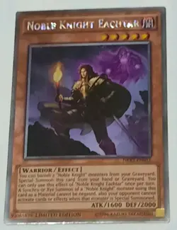 Yugioh Noble Knight Eachtar NKRT-EN011 Platinum Rare Limited Edition TCG Card C - Image 2