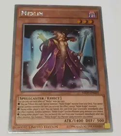 Yugioh Merlin Effect NKRT-EN001 Platinum Rare Limited Edition TCG Card B - Image 2