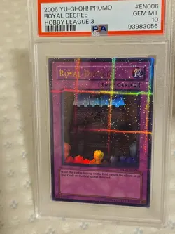 YUGIOH HL03-EN006 ROYAL DECREE HOBBY LEAGUE 3 PARALLEL HOLO PSA 10 GEM MINT 2006 - Image 3