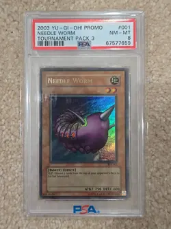 Yugioh Needle Worm TP3 TP-003 PSA 8 NM-MT ULTRA RARE ENGLISH NORTH AMERICAN - Image 1