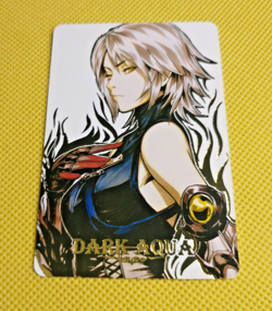Kingdom Hearts Dark Aqua Premium Anime GOLD FOIL NAME Waifu Art Card - Image 1