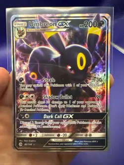 Pokemon Umbreon GX TCG Full Art Ultra Rare Holo Card #80 Sun and Moon - Image 1
