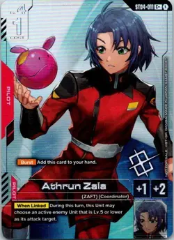 Athrun Zala Alternate Art Winner Foil - ST04-011 C+ NM - Gundam TCG Card Game - Image 1