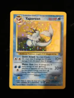 Pokemon TCG Vaporeon Holo Card 12/64 Vintage Jungle Set Unlimited Holo Rare - Image 1
