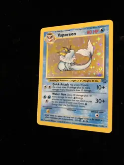 Pokemon TCG Vaporeon Holo Card 12/64 Vintage Jungle Set Unlimited Holo Rare - Image 5