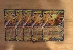 Pokemon TCG Zapdos ex (SVP 049) 151 Promo JUMBO Card. Lot of 5 - Image 1
