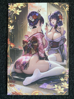 Matchmaker 2 Spicy Waifu NSFW A5 Size Card Board Raiden Shogun Genshin Mirror - Image 1