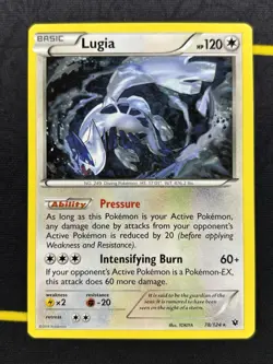 Lugia 78/124 - XY Fates Collide Non-Holo Rare Pokemon Card - LP/NM - Image 1