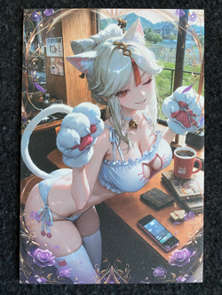 Matchmaker 2 Spicy Waifu NSFW A5 Size Card Board NingGuang Genshin Cosplay - Image 1