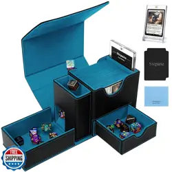 Stepane MTG Commander Deck Box, 5 in 1 Collectible Trading Card Storage Box, - Image 1