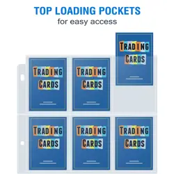 9 Pocket Page Protectors for 3 Ring Binders - Card Sleeves for Sports & Games - Image 3
