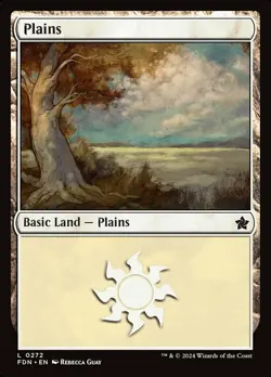 Plains (0272), Foundations, Near Mint x 1 MTG - Image 1