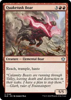 Quaketusk Boar, Bloomburrow, Near Mint x 1 MTG - Image 1