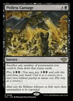 Pitiless Carnage - Foil, Outlaws of Thunder Junction, Near Mint x 1 MTG - Image 1