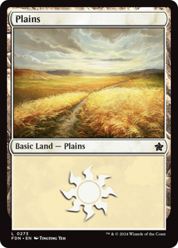 Plains (0273), Foundations, Near Mint x 1 MTG - Image 1