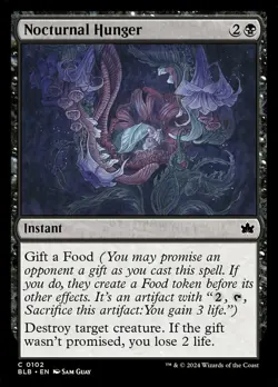Nocturnal Hunger, Bloomburrow, Near Mint x 1 MTG - Image 1