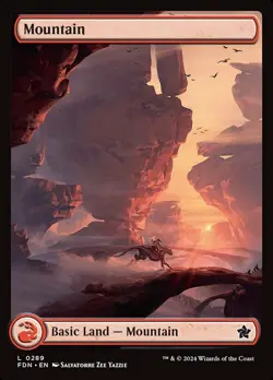 Mountain (0289), Foundations, Near Mint x 1 MTG - Image 1