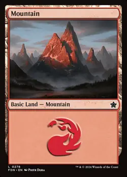 Mountain (0278), Foundations, Near Mint x 1 MTG - Image 1