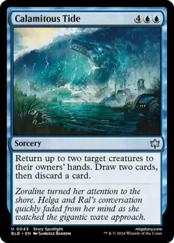 Calamitous Tide - Foil, Bloomburrow, Near Mint x 1 MTG - Image 1