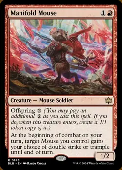 Manifold Mouse, Bloomburrow, Near Mint x 1 MTG - Image 1