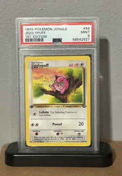 Pokemon Jigglypuff Jungle 1st Edition #54 PSA 9 Mint - Image 1