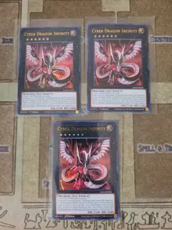 YUGIOH 3X CYBER DRAGON INFINITY RA04-EN068 ULTRA 1ST ED NM - Image 1