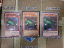 YUGIOH 3X CATAPULT TURTLE SUPER UNLIMITED ED NM (RP01 2020,MRD 1996,MRD 2020) - Image 1