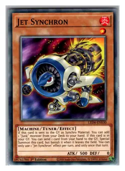Yugioh Jet Synchron LED6-EN030 1st Edition Mint Card - Image 1
