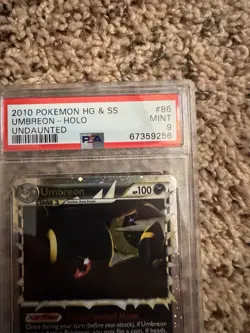 Pokemon TCG Umbreon Prime Holo Rare Card HS-Undaunted 86/90 PSA 9 - Image 1