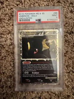 Pokemon TCG Umbreon Prime Holo Rare Card HS-Undaunted 86/90 PSA 9 - Image 2