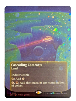 Cascading Cataracts Edge of Eternities Borderless Galaxy FOIL Mtg - Image 1
