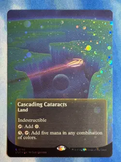 Cascading Cataracts Edge of Eternities Borderless Galaxy FOIL Mtg - Image 2