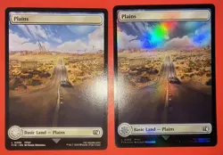 MTG, MAGIC: 2X PLAY SET, FIN, PLAINS, 0296 - NM - REGULAR & FOIL FINISH - Image 1