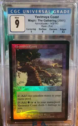 MTG Yavimaya Coast Apocalypse Foil Mint CGC 9 Simic Pain Land LOW Pop! - Image 1