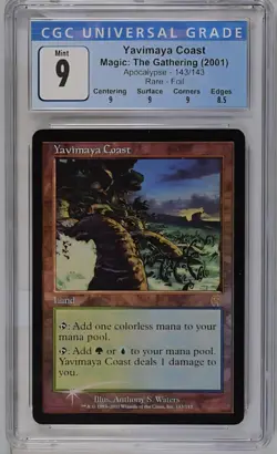 MTG Yavimaya Coast Apocalypse Foil Mint CGC 9 Simic Pain Land LOW Pop! - Image 3