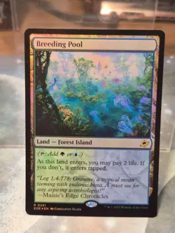 FOIL R 0251 Breeding Pool Land Island Forest Shock Edge of Eternities MTG Card - Image 1