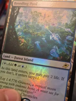 FOIL R 0251 Breeding Pool Land Island Forest Shock Edge of Eternities MTG Card - Image 2