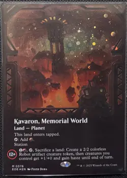 MTG Edge Of Eternities Kavaron, Memorial World Borderless Galaxy Foil (Mythic) - Image 1