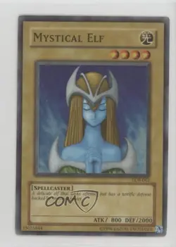 Mystical Elf YuGiOh Legend of Blue Eyes White Dragon #LOB-062 2002 1dm7 - Image 1