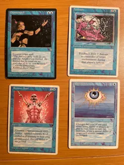 Magic The Gathering Lot of 46 Blue cards Revised 4th 5th Edition VG MtG WOTC - Image 5