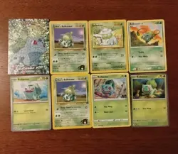 Bulbasaur Collection of 8 Pokemon Cards Lot x8 Erika's Bulbasaur See Pictures - Image 1