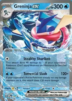 2023 Pokemon TCG Greninja EX Promo Full Holo #054 NM - Battle Deck Exclusive - Image 1