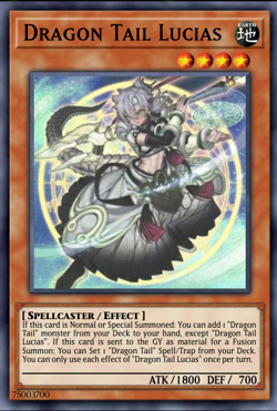 Yugioh! Dracotail Lukias *STARLIGHT RARE* Justice Hunters JUSH-EN001 - Image 1
