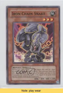 Iron Chain Snake Unlimited YuGiOh Crossroads of Chaos #CSOC-EN018 2008 READ 0b5 - Image 1