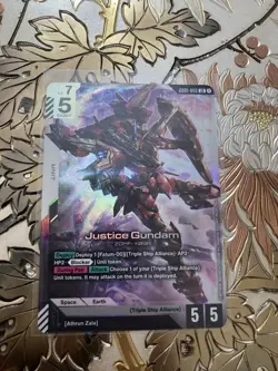 Gundam Card Game Singles Justice Gundam GD01-066 LR New Type Rising - Image 1