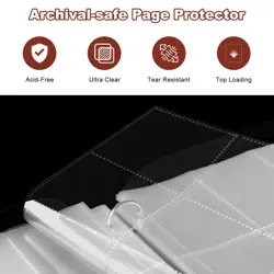 Basketball Card Binder 440 Pocket Sports Card Binder with Card Display Design... - Image 3