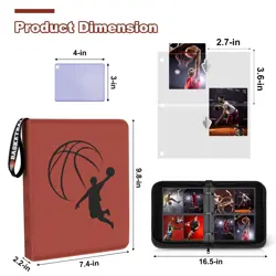 Basketball Card Binder 440 Pocket Sports Card Binder with Card Display Design... - Image 5