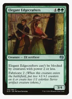 Elegant Edgecrafters #154 Kaladesh (KLD) Magic Card in Protective Sleeve - Image 1