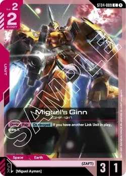 4x Miguel's Ginn - ST04-009 NM - Gundam TCG Card Game - Image 1