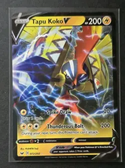Tapu Koko V 072/202 Swsh01: Sword & Shield Holo - Pokemon Card - Image 1